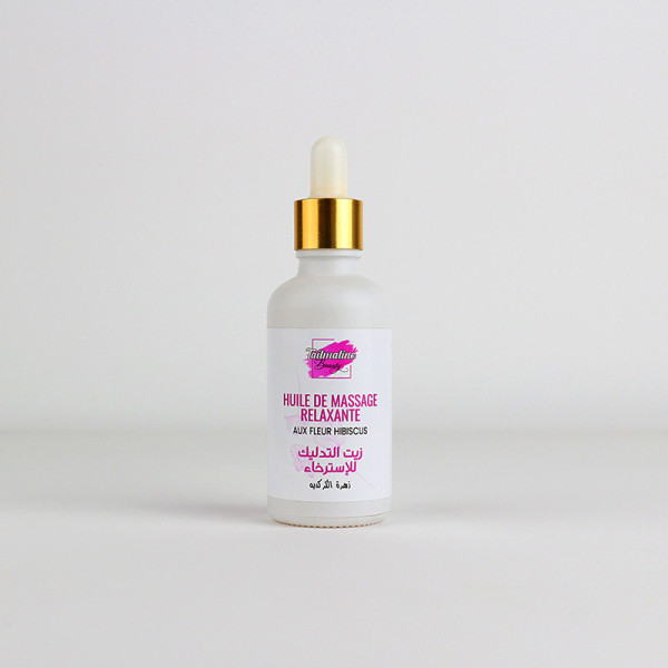 HUILE DE MASSAGE RELAXANTE AUX FLEUR HIBISCUS 50ML